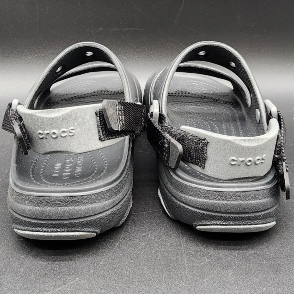 Crocs J6 Black All-Terrain Sandal Rugged Outdoor Hiking Camping Gorpcore Summer